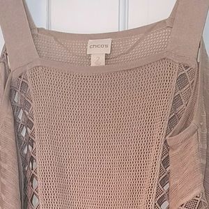 Chicos 2x mesh sweater
